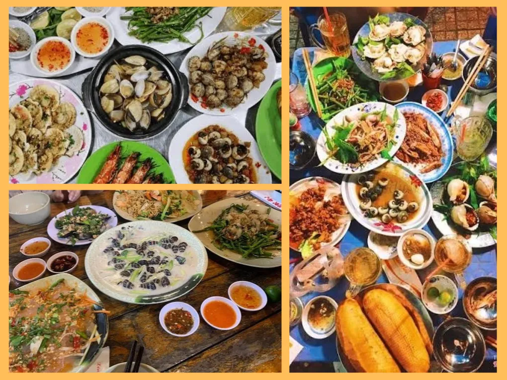 Oc xao oc hap va so nuong
